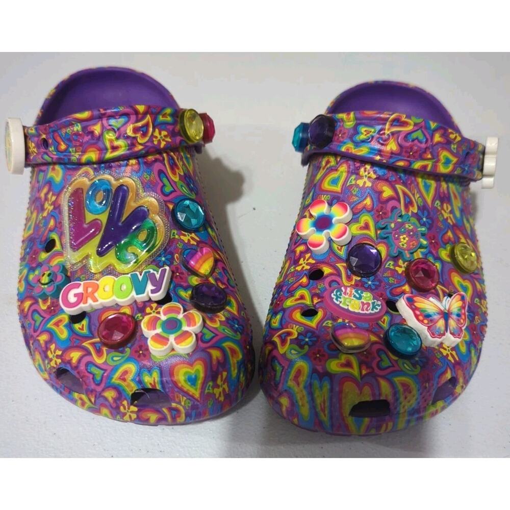 CROCS x LISA FRANK Limited Edition Purple Groovy Womens Size 8 - Picture 5 of 7